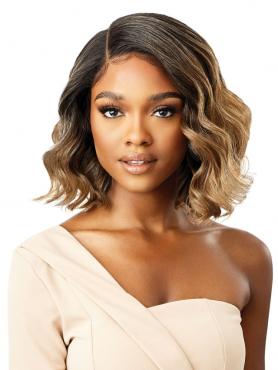 Brown Ombre Short Wavy Synthetic Lace Front Wig SNY351