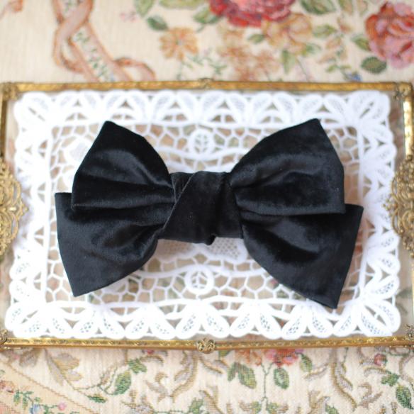 1 PC VINTAGE VELVET BOW LACE LOLITA HAIR BAND LH124
