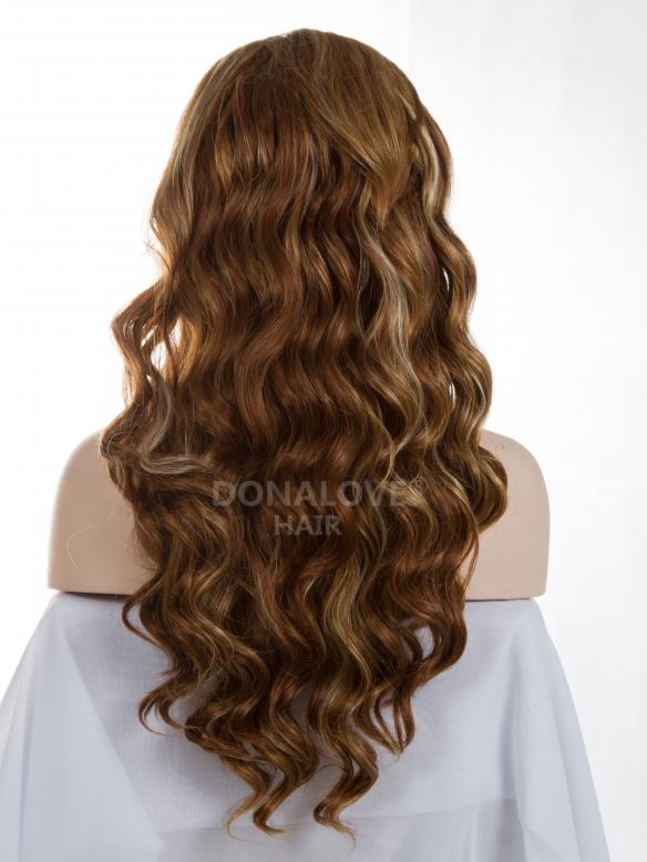 Human Hair Full Lace Wig Curly Ash Brown