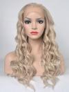 Human Hair Full Lace Wig Curly Ash Brown