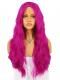 FUCHSIA LONG CURLY SYNTHETIC LACE FRONT WIG SNY165