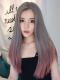 2019 New Hot Silver Ombre Smokey Pink Synthetic Wefted Cap Wig LG010
