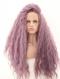 Lavender Purple Shade Slight Beach Wavy Waist-length Lace Front Synthetic Wig-DQ039