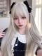 White Blonde Long Straight Pretty Lolita Wig LG952