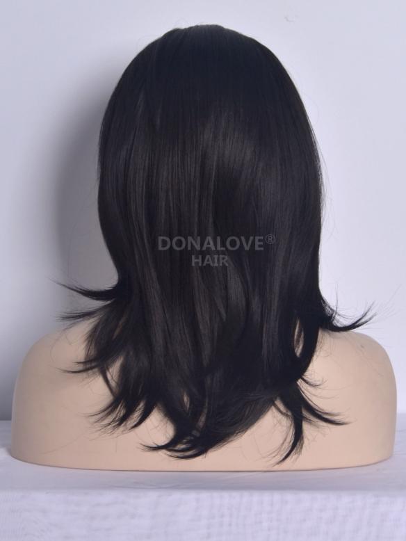 Human Hair Full Lace Wig Curly Ash Brown