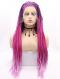 Pink Purple Ombre Twist Braided lace front synthetic Wig SNY381