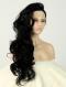 Black Wavy Long Lace Front Synthetic Wig-DQ021