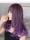 2019 New Purple Ombre Long Straight Synthetic Wefted Cap Wig LG033