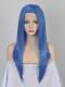 Blue Waist-length Straight Synthetic Lace Wig-SNY037
