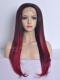 RED OMBRE WAIST-LENGTH STRAIGHT SYNTHETIC LACE WIG