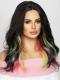 Black Highlight Wavy T-part Lace Front Snythetic Wig SNY388