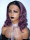 PURPLE OMBRE SHOULDER LENGTH WAVY SYNTHETIC LACE FRONT WIG SNY154
