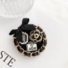 JK LOLITA BROOCH~ROUND CAMELLIA BOW~JK005