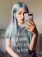 Stella Customized Blue ombre Full Lace Human Hair Wig Stella002