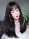 2019 New Black Synthetic Wefted Cap Wig With Full Bangs LG009