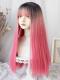 GORGEOUS RED GRADIENT SYNTHETIC WEFTED CAP WIG LG812