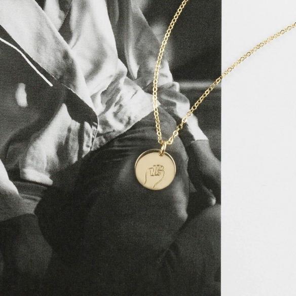 Gold Hand Gestures Necklace A026