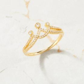 ENGRAVED CROWN RING A028