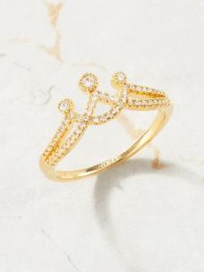 ENGRAVED CROWN RING A028