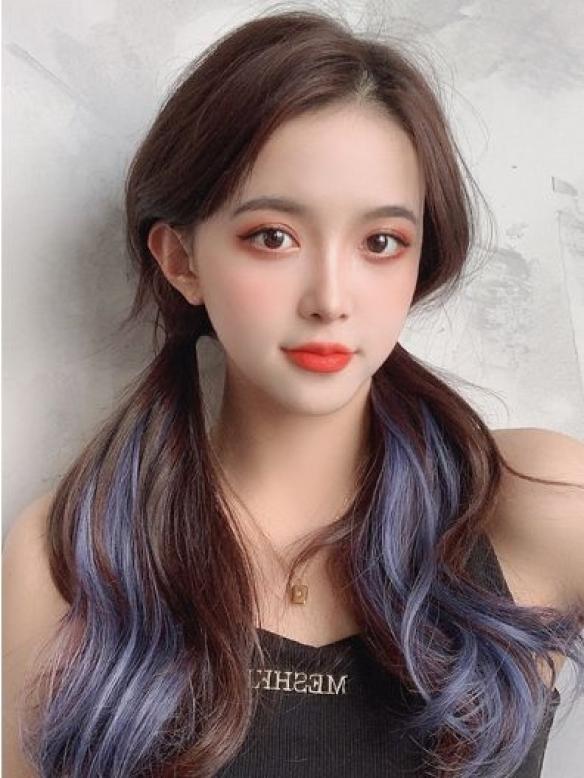 10 pcs Multi-Colors Party Highlights Clip in Synthetic Hair Extensions SCH356