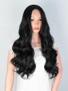 BLACK LONG WAVY MIDDLE PART LACE WIG MPL014