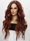 Ginger Red Long Wavy Lace Front Synthetic Wig SNY390