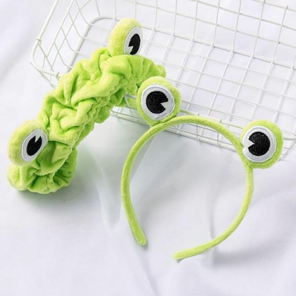 FROG WASH FACE AND MAKEUP CARTOON HEADBAND (2 PCS) HD002