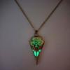 Glow in the Dark Crow Head Incantation Necklace A020