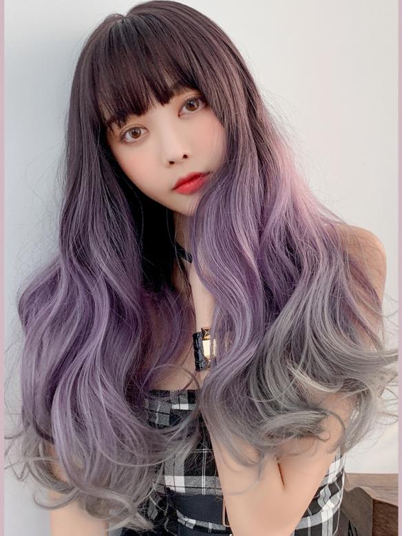 NEW LONG WAVY Mixed Color SYNTHETIC WEFTED CAP WIG LG053