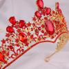 RED BAROQUE BRIDAL CROWN AC071