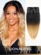 Two colors ombre indian remy clip in hair extensions OD010