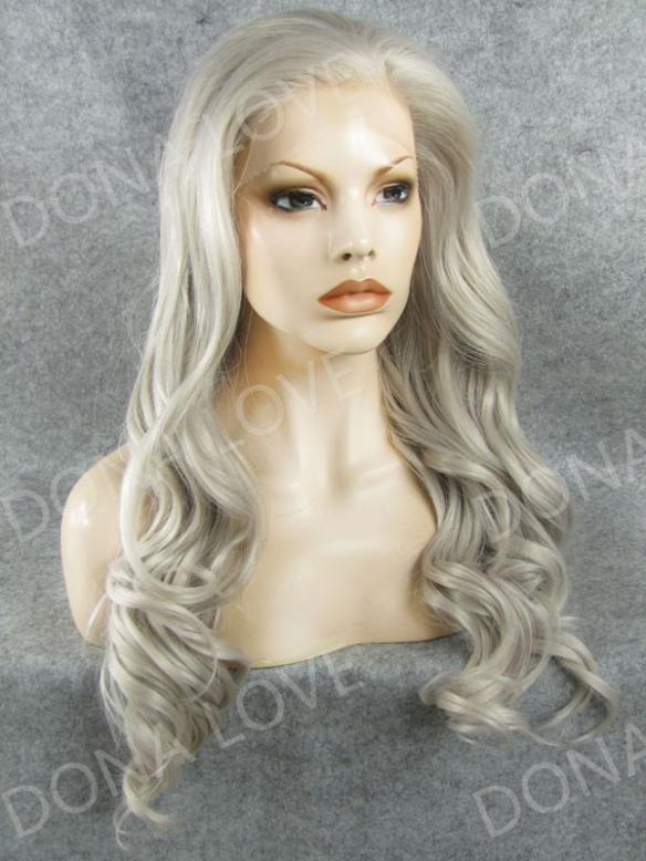 Human Hair Full Lace Wig Curly Ash Brown
