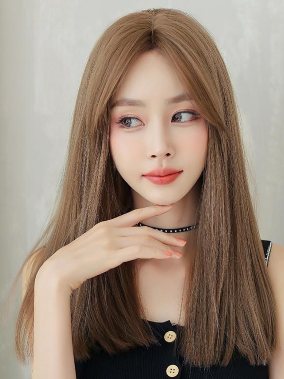 HONEY TEA FLAX STRAIGHT SYNTHETIC WEFTED CAP WIG LG358