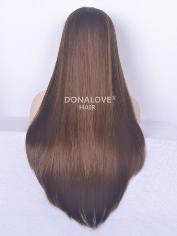 Human Hair Full Lace Wig Curly Ash Brown