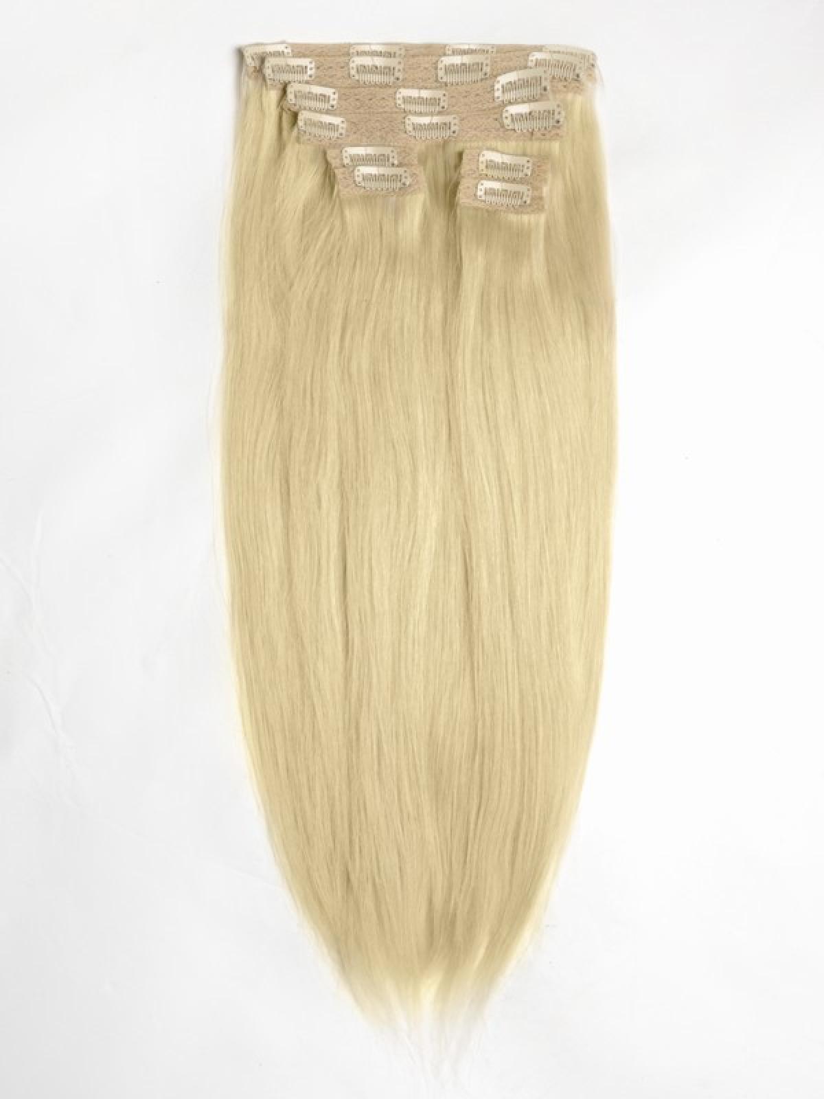 Light Ash Blonde Indian Remy Clip In Hair Extensions Sd014 Clip