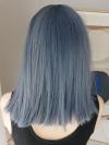 2019 Dreamy Blue Mid-Length Straight Synthetic Wefted Cap Wig LG015