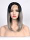 Black to Gray shoulder length Bob Style Lace Front wig SNY086