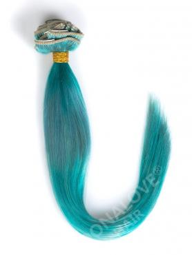 Green-Shade Colorful Indian Remy Clip In Hair Extensions CD019