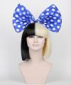 2019 New Split Black/Blonde Wig with a Detachable Bow LG044