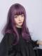 DARK PURPLE STRAIGHT SYNTHETIC WEFTED CAP WIG LG092