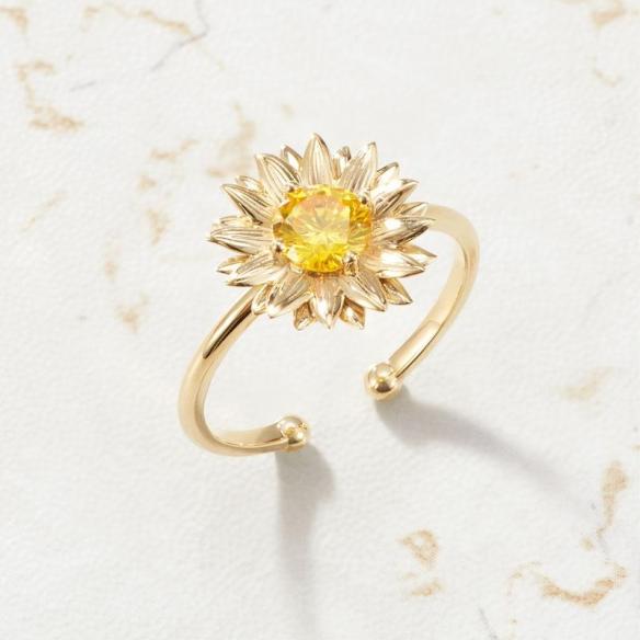 YOU ARE MY SUNSHINE SUNFLOWER RING A029