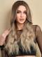 Ash Blonde Ombre Wavy Wefted Synthetic Wig LG968