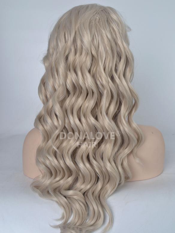 Human Hair Full Lace Wig Curly Ash Brown