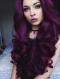 Dark Purple Wavy Waist Length Lace Front Synthetic Wig SNY089