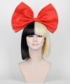 2019 New Split Black/Blonde Wig with a Detachable Bow LG044