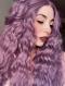 NEW Lavender Purple Shade Slight Beach Wavy Synthetic Lace Front Wig SNY112