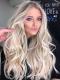OMBRE BLONDE WAVY HUMAN HAIR FULL LACE WIGS FLW039