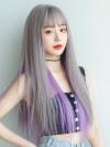 Mixed Color Long Straight Synthetic Lace Front Wig LG549