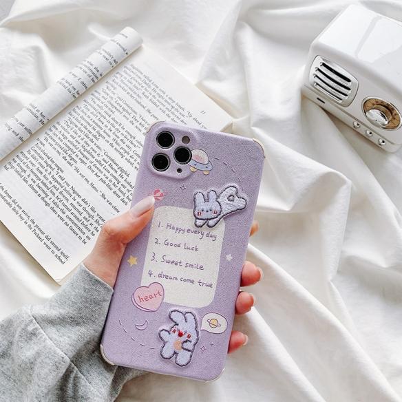 PURPLE RABBIT SHOCKPROOF PROTECTIVE DESIGNER IPHONE CASE PC103