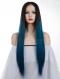 Black Ombre Blue Long Synthetic Lace Front Wig SNY080